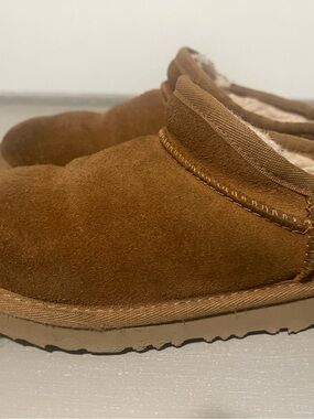 UGG Chestnut Suede Shearling-Lined Slippers